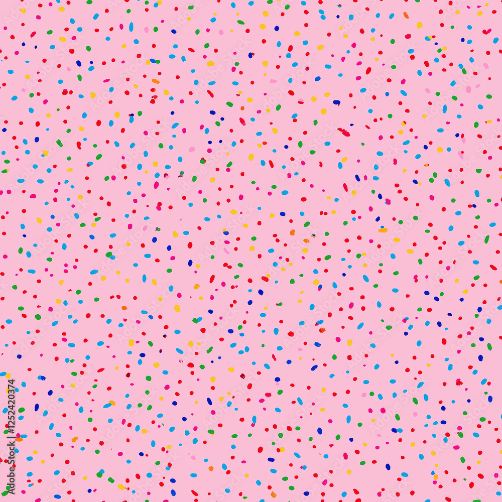 A colorful polka dot pattern on a pink background, perfect for festive and cheerful designs Ideal for party themes and celebrations A colorful polka dot pattern on a pink background, perfect for festive and cheerful designs Ideal for party themes and celebrations