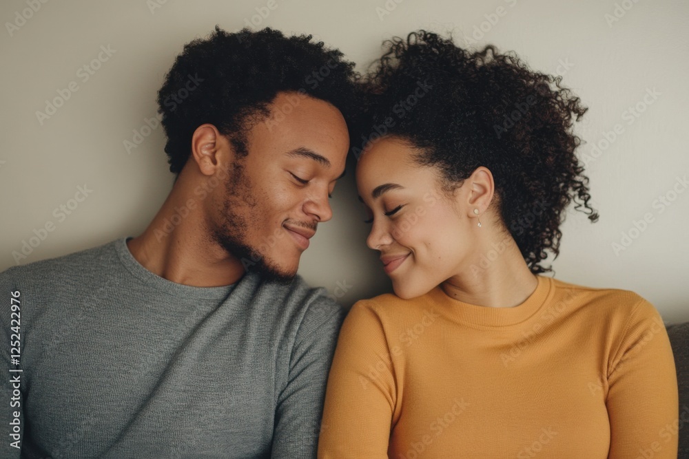 Loving couple sharing a tender moment with smiles and warmth showcasing intimate connection and affection Loving couple sharing a tender moment with smiles and warmth showcasing intimate connection and affection