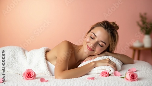 woman in bed and take rest