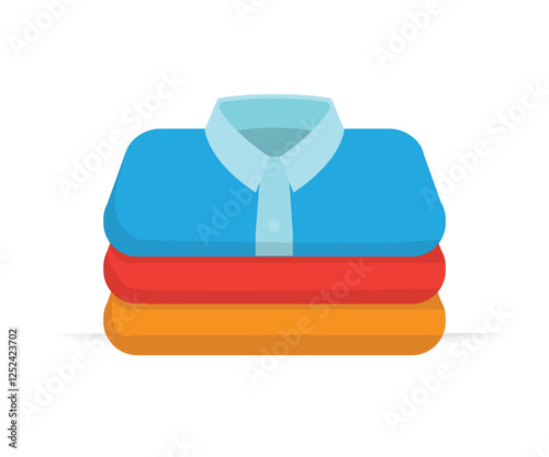 Pile of colored clothes stock illustration