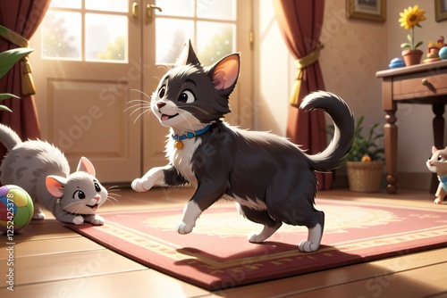 chihuahua puppy playing with a ball