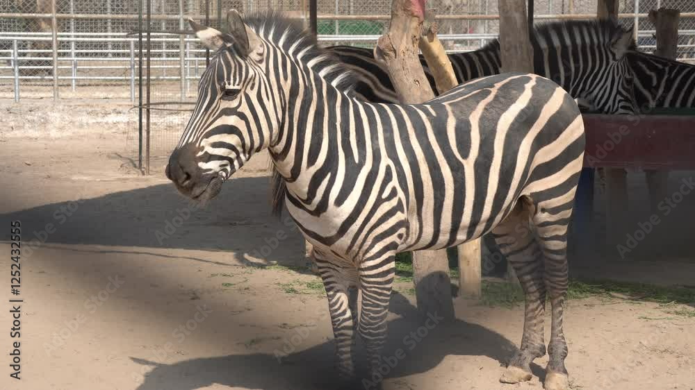 zebra in the zoo