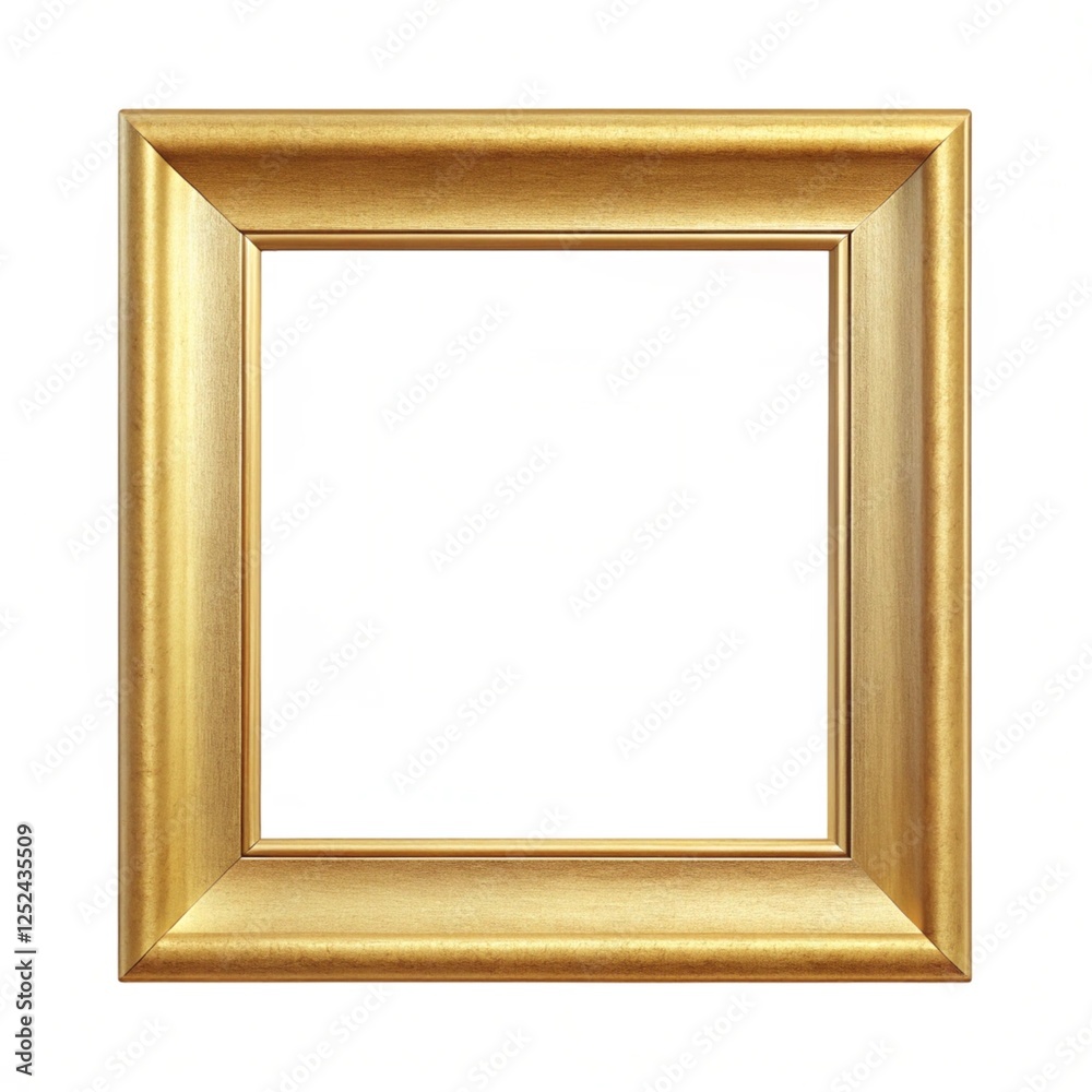 A simple, square gold frame that's perfect for showcasing art or photographs and trendy décor. PNG of an isolated image on a white backdrop. A simple, square gold frame that's perfect for showcasing art or photographs and trendy décor. PNG of an isolated image on a white backdrop.