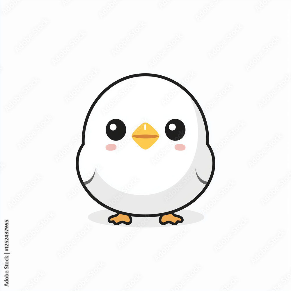 A cute and charming vector illustration of a baby chick with big eyes, fluffy yellow feathers, and a sweet expression, perfect for spring or animal-themed designs A cute and charming vector illustration of a baby chick with big eyes, fluffy yellow feathers, and a sweet expression, perfect for spring or animal-themed designs