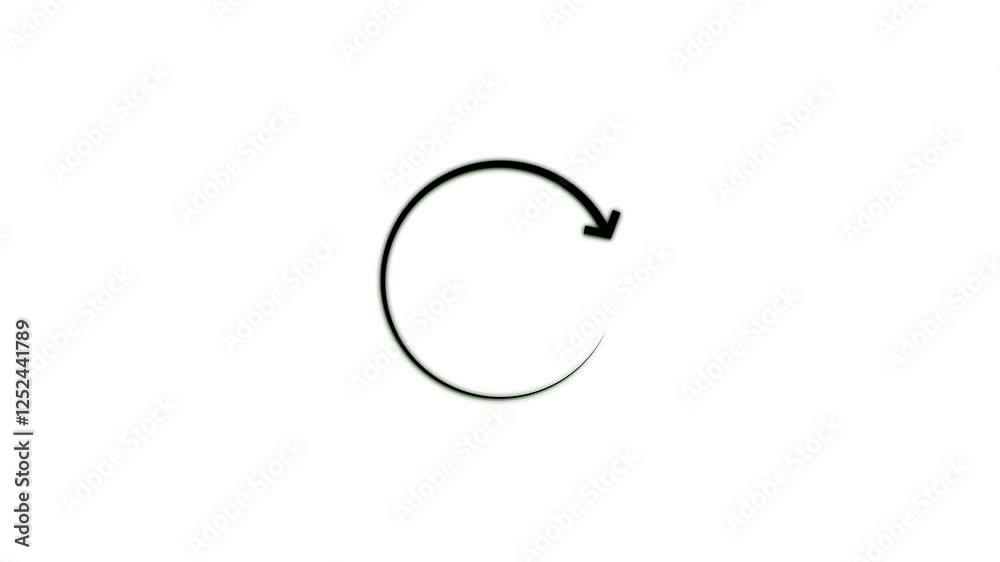 Arrow swipe icon isolated, arrow loading animation .