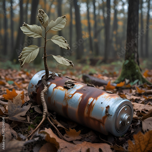 Environmental damage caused by a battery