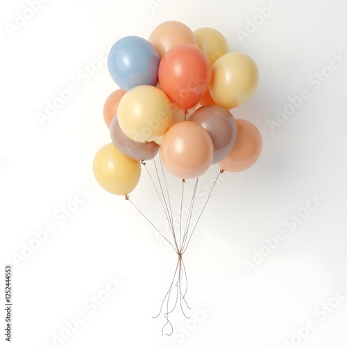 Pastel Balloons Bunch Celebration Party Decorations Floating Balloons Air Balloons Soft Colors