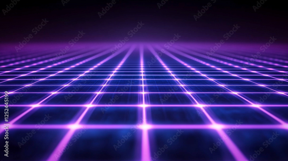 Futuristic retro 80s video game background with glowing blue grid streaking through cosmic space Symbolizes nostalgia innovation digital evolution and limitless possibilities Blank space for text
Futuristic retro 80s video game background with glowing blue grid streaking through cosmic space Symbolizes nostalgia innovation digital evolution and limitless possibilities Blank space for text