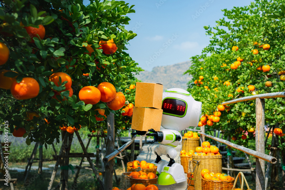 Robotic concept technology in gardening agriculture