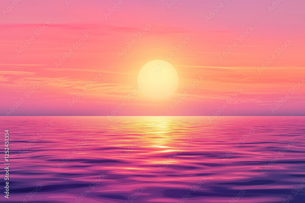 Beautiful summer sunset sky with vibrant orange, pink, and purple hues blending seamlessly over a tranquil horizon Beautiful summer sunset sky with vibrant orange, pink, and purple hues blending seamlessly over a tranquil horizon