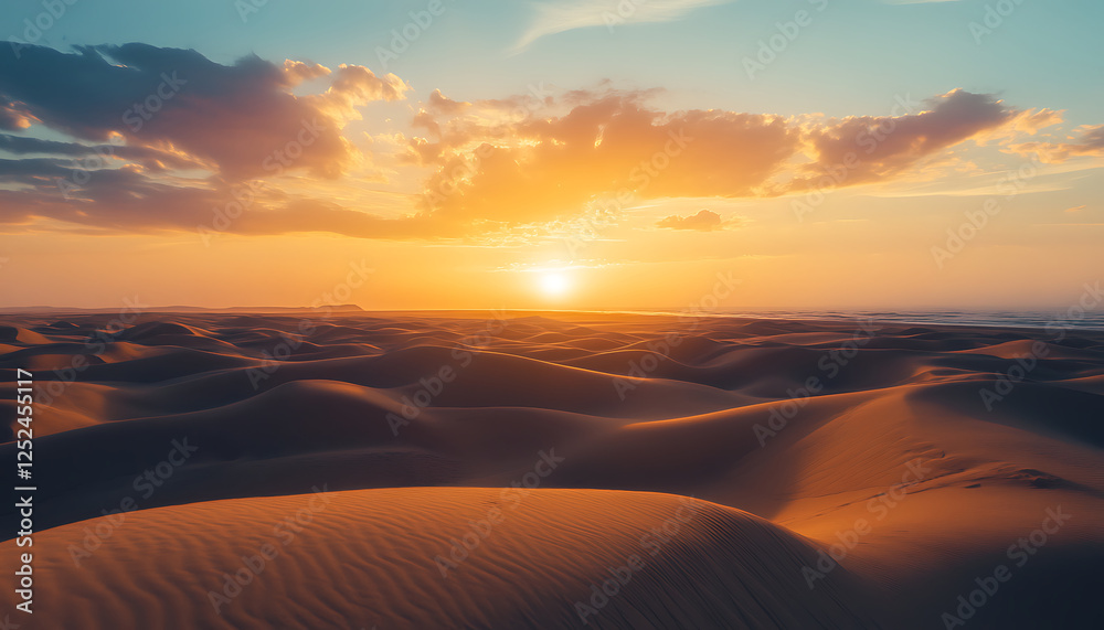 Desert Sands Sunset Golden Hour Ocean View Desert Sands Sunset Golden Hour Ocean View