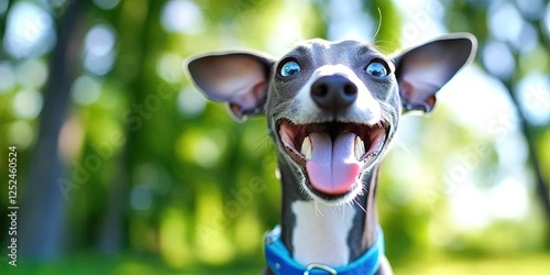 happy italian greyhound photo