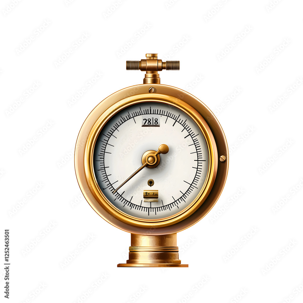 Clean Vector Image of a Steam Engine Pressure Clean Vector Image of a Steam Engine Pressure