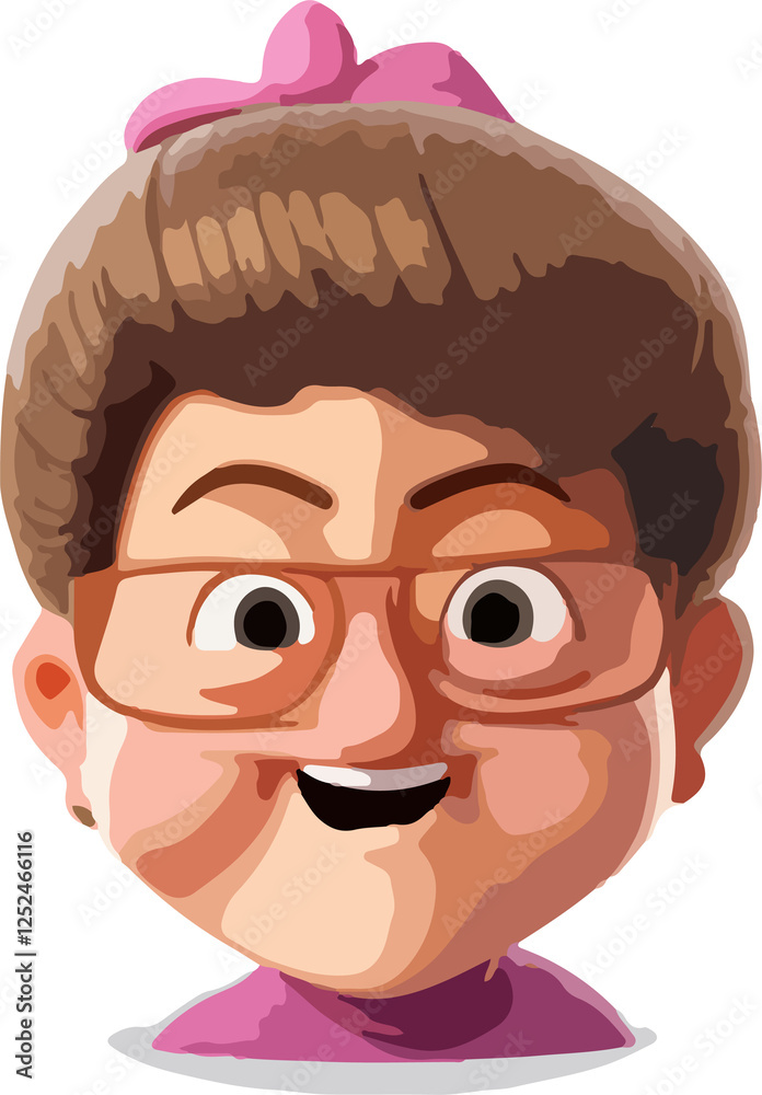 Obraz premium OLD AND ELDER FACE EMOTICON