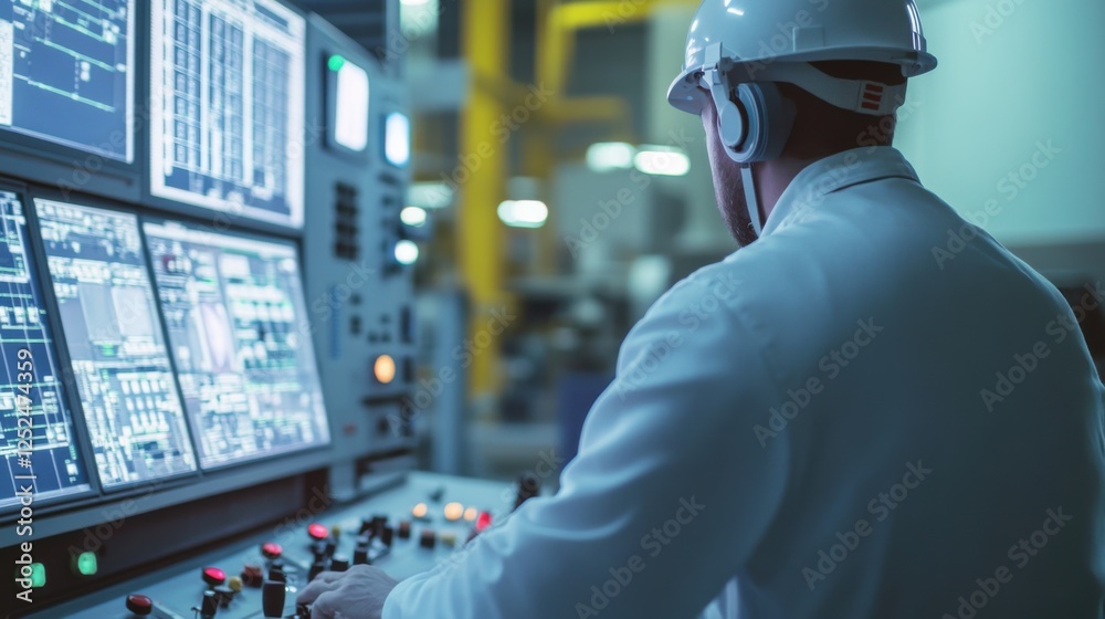 A close-up of engineers in a nuclear power plant control room, monitoring reactor operations and safety protocols, Nuclear power plant scene A close-up of engineers in a nuclear power plant control room, monitoring reactor operations and safety protocols, Nuclear power plant scene