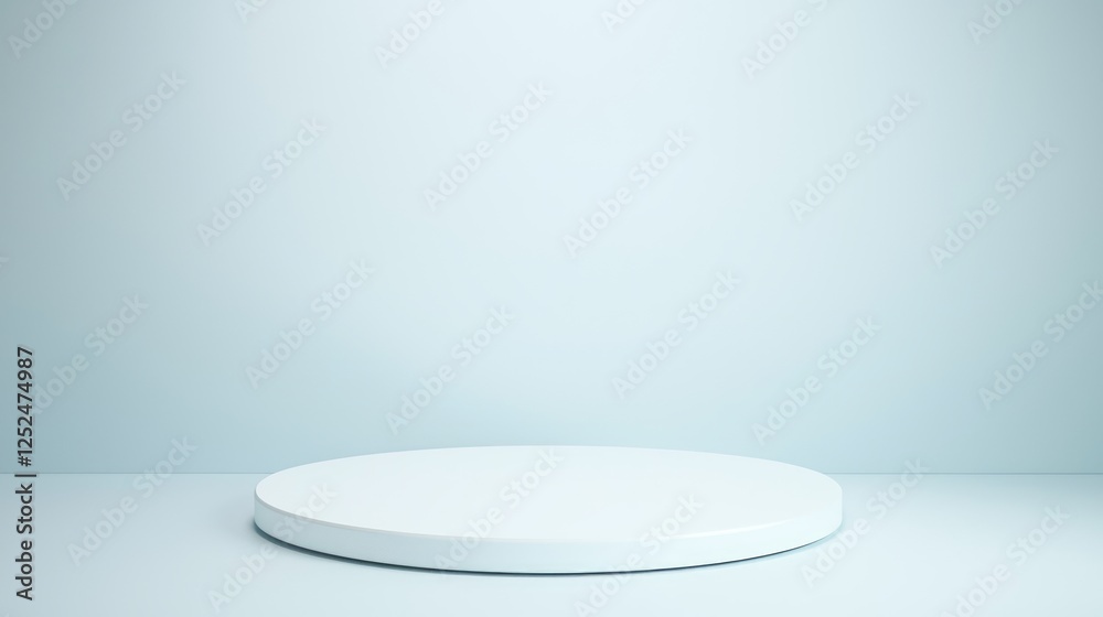 Soft Foam Podium with Slight Texture Against Minimalist Background Soft Foam Podium with Slight Texture Against Minimalist Background