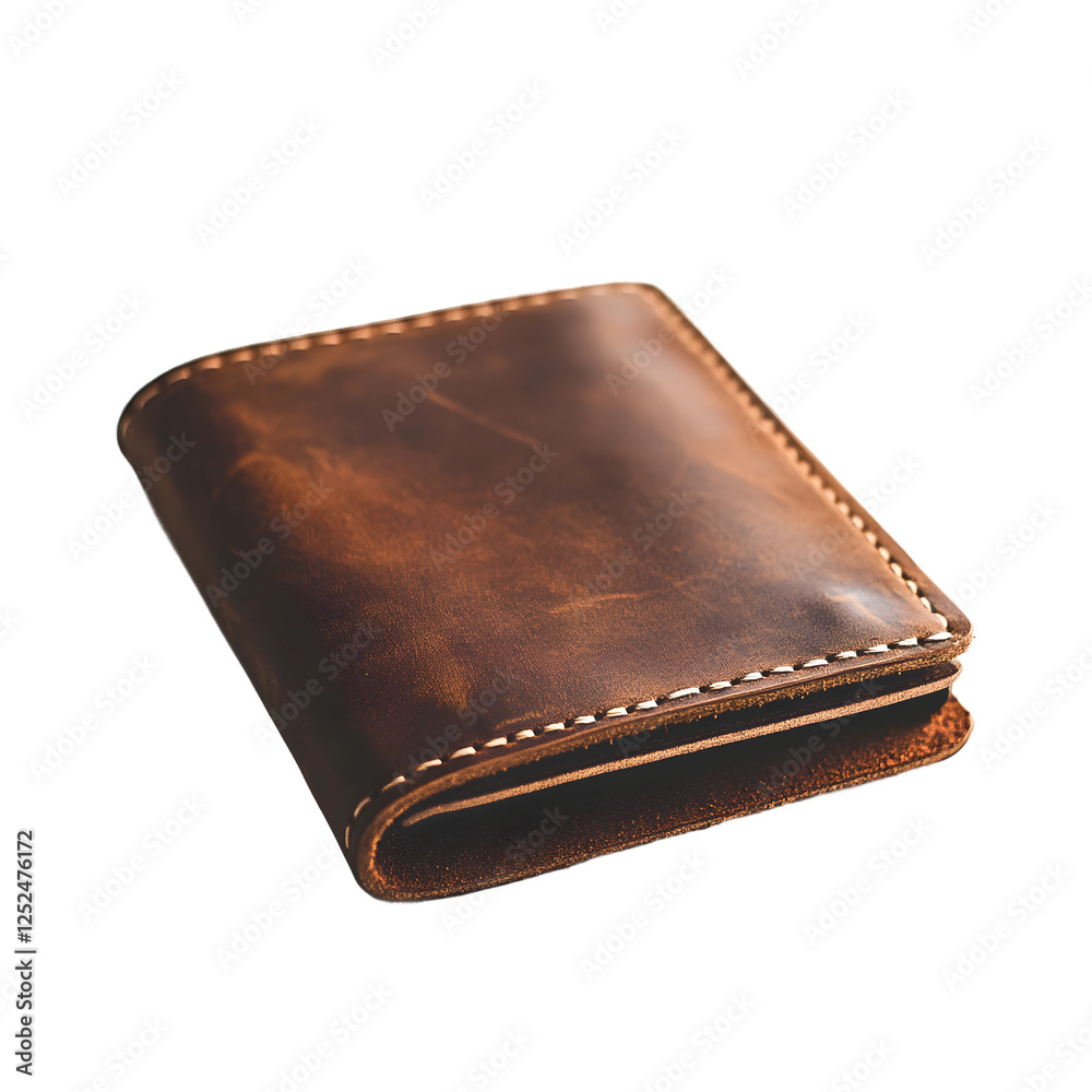Handmade Leather Wallet with Visible Hand-Stitching Handmade Leather Wallet with Visible Hand-Stitching