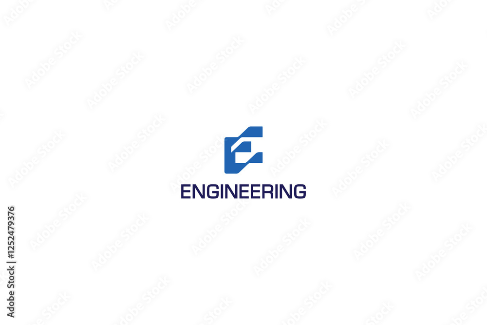 Letter E minimal technological logo Letter E minimal technological logo