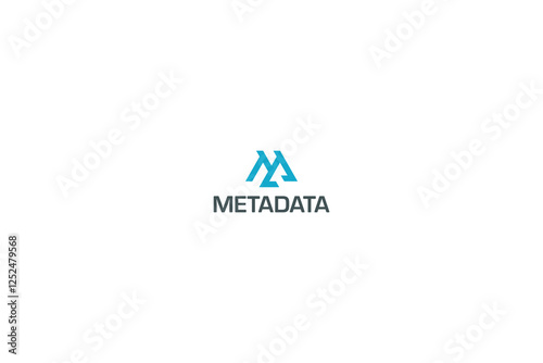 Letter M unique minimal metadata logo