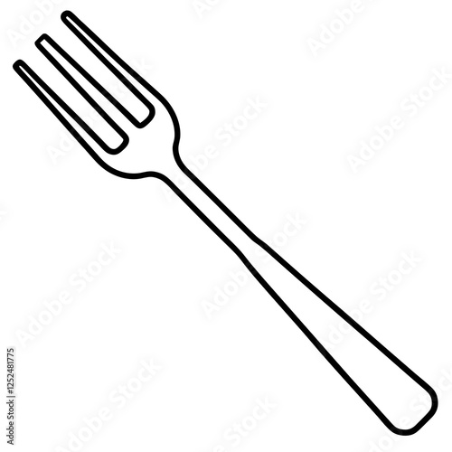 Abstract Fork Line Art Concept