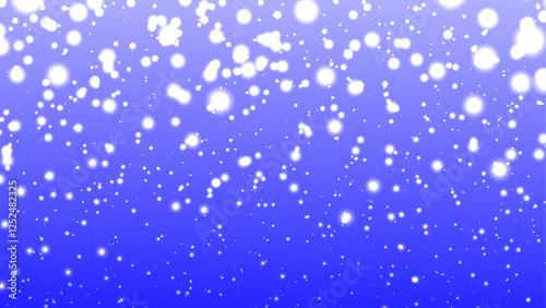 Fairy winter background. Snow pattern. magic snowflakes backgdrop, Holidays, childish decoration, blue-dark blue background vector illustration. photo