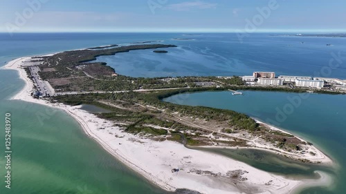 Honeymoon Island State Park At Clearwater In Florida United States. Beach Landscape. State Park. Travel Destination. Honeymoon Island State Park At Clearwater In Florida United States.  photo
