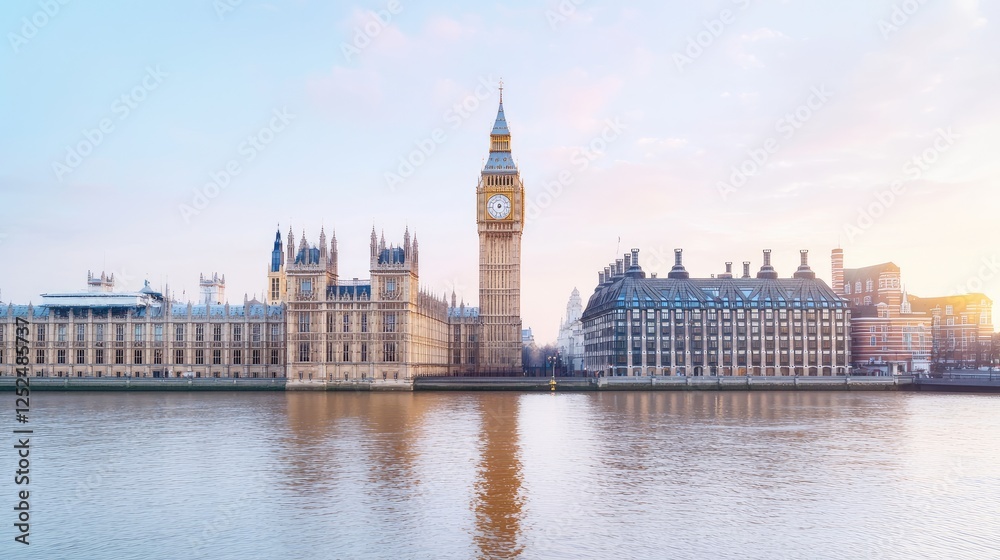 London sunrise, Big Ben, Parliament, Thames River London sunrise, Big Ben, Parliament, Thames River