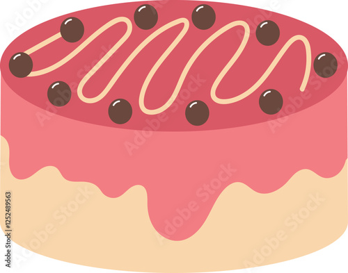 Delicious Cake: Sweet Treat Vector Illustration