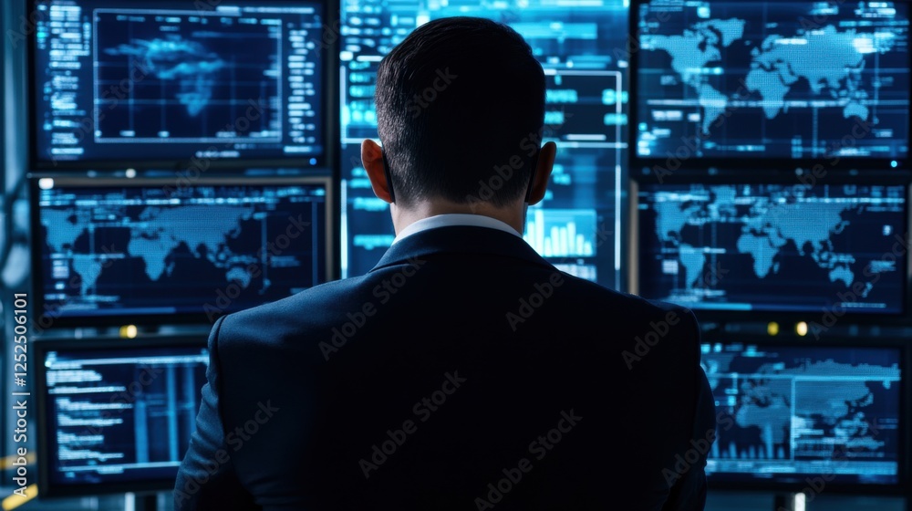 A cybersecurity analyst investigating a data breach in a corporate security operations center, with monitors displaying cybersecurity alerts and forensic tools, Cybersecurity investigation scene A cybersecurity analyst investigating a data breach in a corporate security operations center, with monitors displaying cybersecurity alerts and forensic tools, Cybersecurity investigation scene