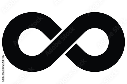 Infinity icon silhouette vector. Infinity, eternity, infinite Vector illustration