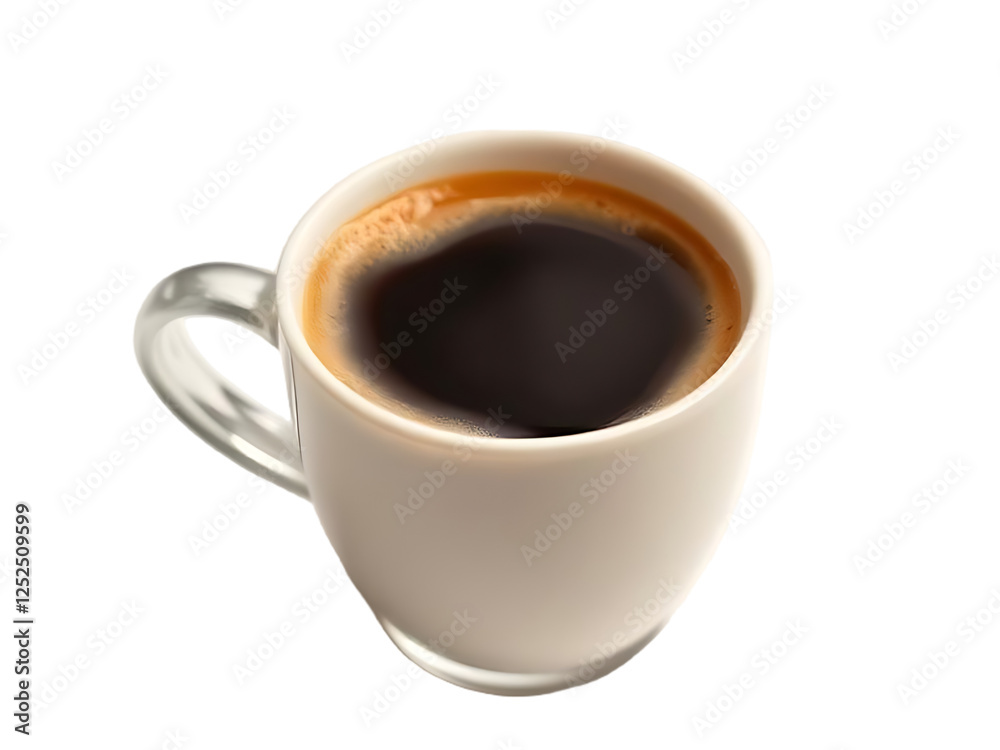 Cup of Black Coffee isolated on White Background Cup of Black Coffee isolated on White Background