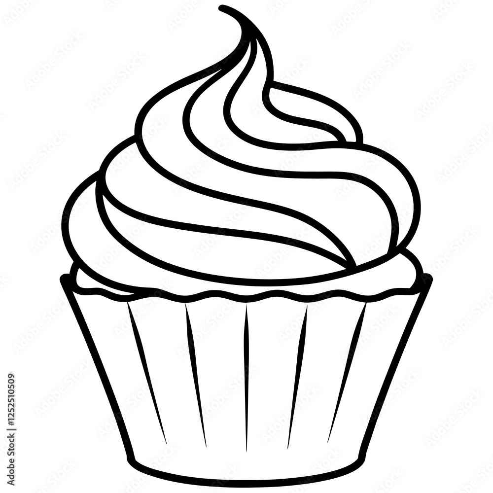 Cupcake-Themed Vector Line Art Creations Cupcake-Themed Vector Line Art Creations