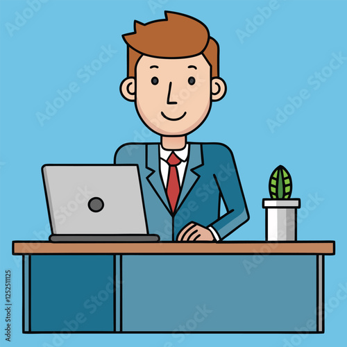 Businessman at his Desk