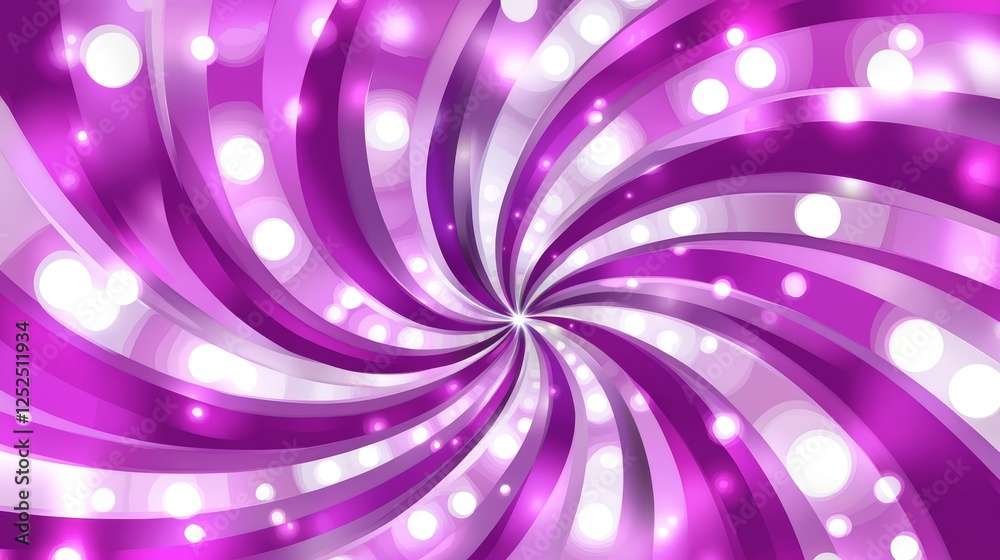 Abstract Purple Swirl Burst with Bokeh Lights Design Background Decorative Graphic Element. Abstract Purple Swirl Burst with Bokeh Lights Design Background Decorative Graphic Element.