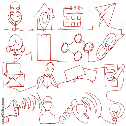 continuous line drawing doodle human reform tools