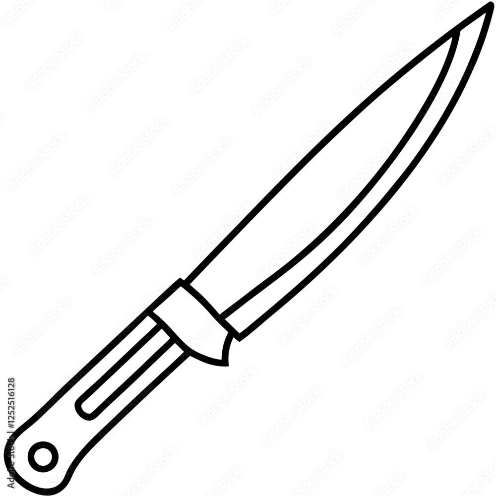 Elegant Knife Outline Vector Design Elegant Knife Outline Vector Design
