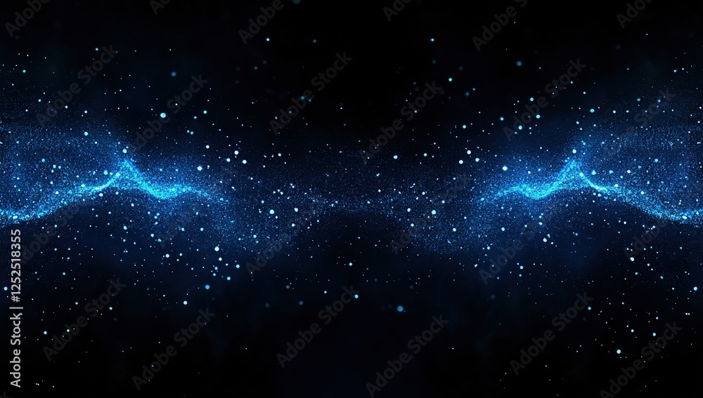 Blue Particles Flowing Dynamically Across Dark Background, Creating an Abstract and Futuristic Vibe. Perfect for Sci-Fi or Tech Projects. Blue Particles Flowing Dynamically Across Dark Background, Creating an Abstract and Futuristic Vibe. Perfect for Sci-Fi or Tech Projects.