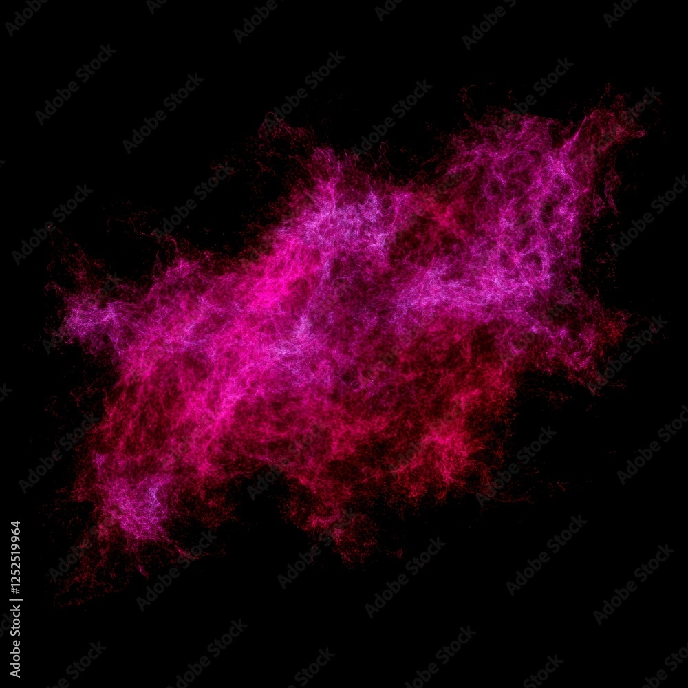 Celestial Bloom A Cosmic Explosion of Fuchsia Nebulae with Ethereal Hues in the Void of Space.