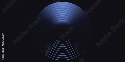 Wifi wave light effect. Radar sensor, beep technology, digital sign.Transparent neon circle symbol. wireless internet connection abstract simple modern art