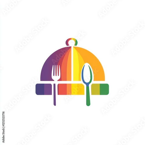 Colorful food logo with cover photo