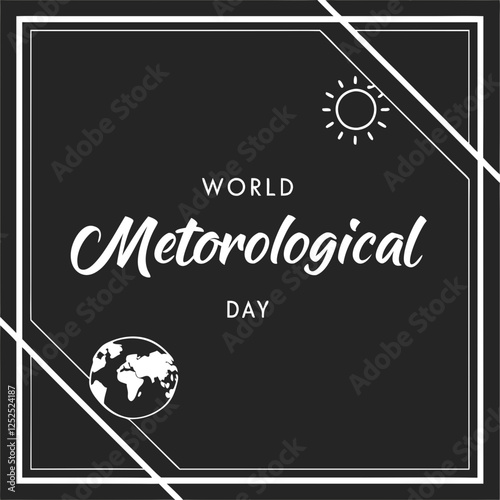 WORLD METEOROLOGICAL DAY silhouette vector illustration