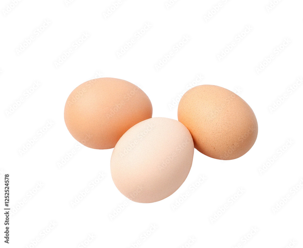 Fresh eggs with smooth brown and white shells, isolated on a transparent PNG background, perfect for food packaging, culinary designs, and organic farm branding.
Fresh eggs with smooth brown and white shells, isolated on a transparent PNG background, perfect for food packaging, culinary designs, and organic farm branding.