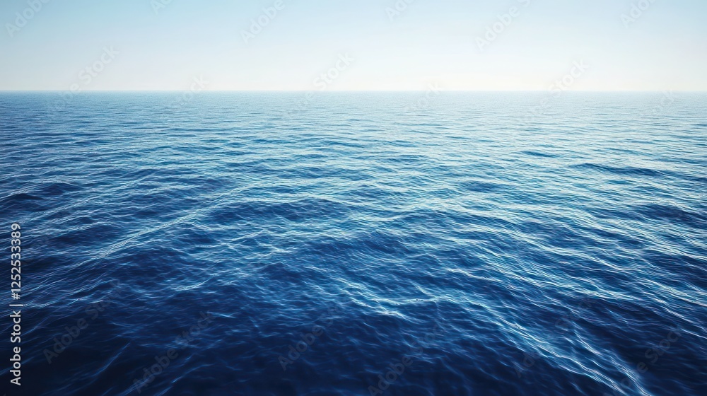 Obraz premium blue water surface isolated on white background