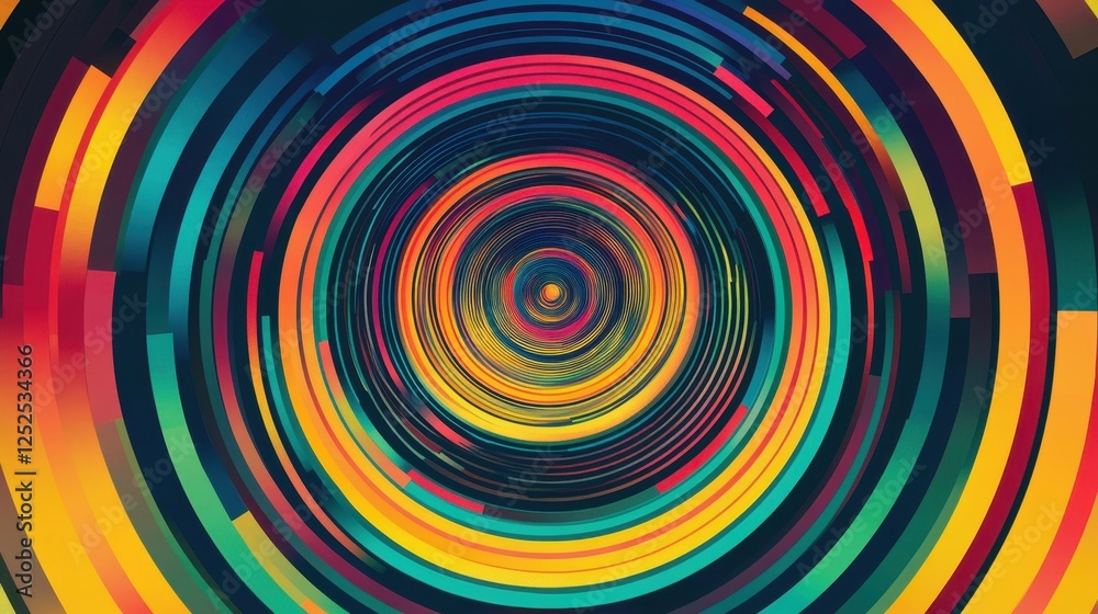 Abstract Colorful Concentric Circles. Abstract Colorful Concentric Circles.