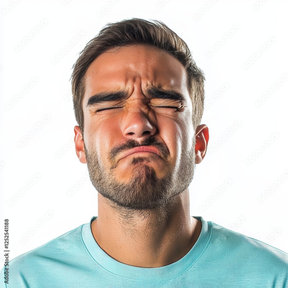 Fototapeta premium Man with Disgusted Facial Expression
