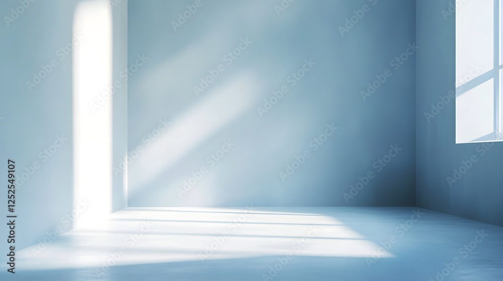 Fototapeta premium Empty white room with a window and minimalist design