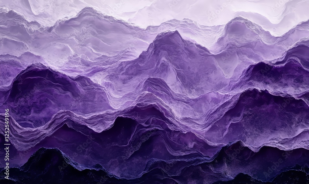 Fototapeta premium Purple Toned Wavy Background, Generative AI