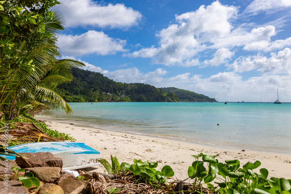 Anse A La Mouche Beach, Island Mahe, Republic of Seychelles. Anse A La Mouche Beach, Island Mahe, Republic of Seychelles.