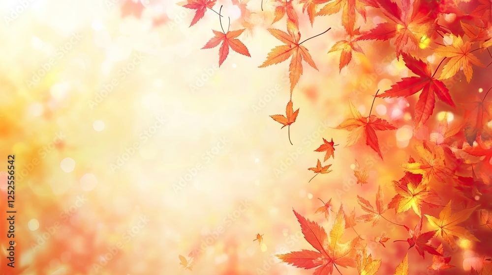 Autumn leaves background, orange, red, yellow maple leaves, fall season Autumn leaves background, orange, red, yellow maple leaves, fall season