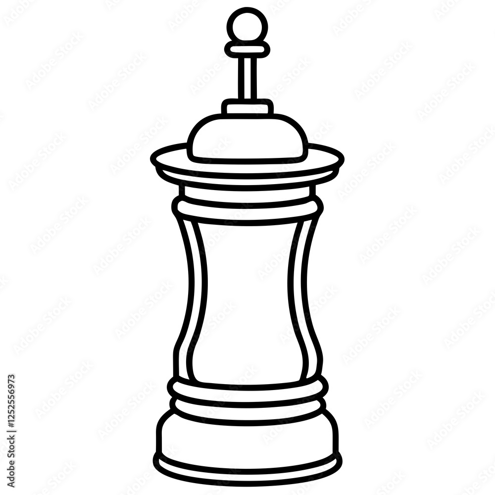 Modern Line Art Pepper Grinder Design Modern Line Art Pepper Grinder Design